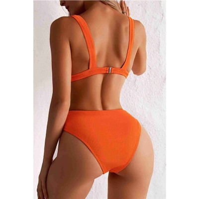 Angelsin γυναικείο σετ μαγιό μπικίνι ψηλόμεσο Πορτοκαλί Angelsin γυναικείο σετ μαγιό μπικίνι ψηλόμεσο Πορτοκαλί