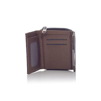 David Polo David Polo Γυναικείο Πορτοφόλι με δυο θήκες και διαγώνιο κλείσιμο Καφέ Μαύρο David Polo David Polo Γυναικείο Πορτοφόλι με δυο θήκες και διαγώνιο κλείσιμο Καφέ Μαύρο