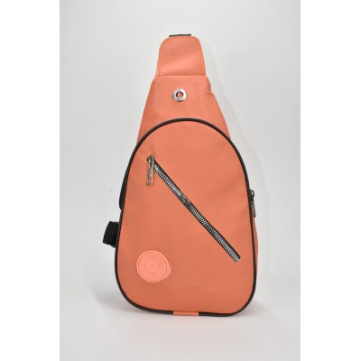 David Polo Γυναικεία τσάντα πορτοκαλί με δύο θέσεις