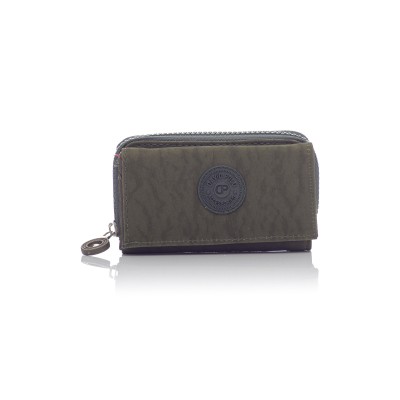 David Polo Γυναικείο Πορτοφόλι με ανάγλυφο λογότυπο Χακί David Polo Γυναικείο Πορτοφόλι με ανάγλυφο λογότυπο Χακί