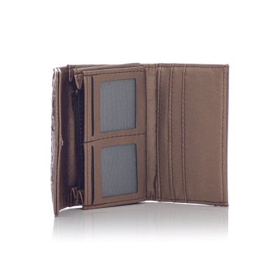 David Polo Γυναικείο Πορτοφόλι κλείσιμο τύπου φάκελος Χάλκινο David Polo Γυναικείο Πορτοφόλι κλείσιμο τύπου φάκελος Χάλκινο