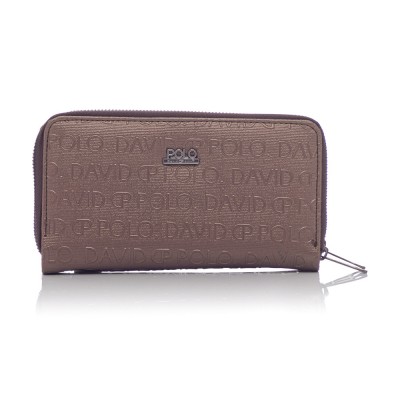 David Polo Γυναικείο Πορτοφόλι με δύο θήκες Χάλκινο David Polo Γυναικείο Πορτοφόλι με δύο θήκες Χάλκινο
