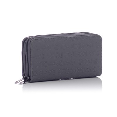 David Polo Γυναικείο Πορτοφόλι με δύο θήκες Φουμέ David Polo Γυναικείο Πορτοφόλι με δύο θήκες Φουμέ