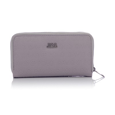 David Polo Γυναικείο Πορτοφόλι με δύο θήκες Γκρι David Polo Γυναικείο Πορτοφόλι με δύο θήκες Γκρι