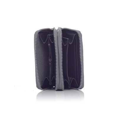 David Polo Γυναικείο Πορτοφόλι ύφασμα με σχέδιο κ΄ύκλους Γκρι David Polo Γυναικείο Πορτοφόλι ύφασμα με σχέδιο κ΄ύκλους Γκρι