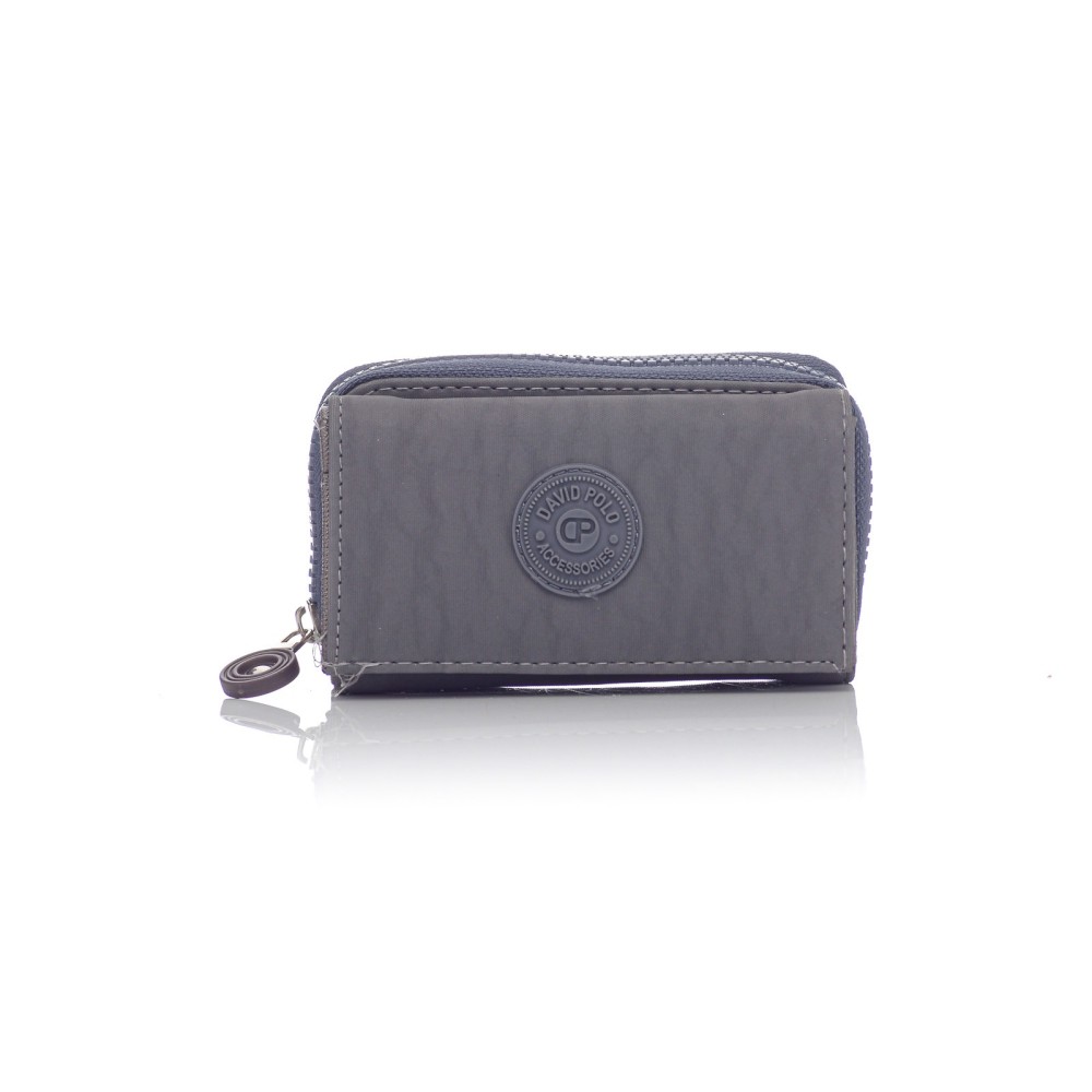 David Polo Γυναικείο Πορτοφόλι με δύο θήκες Γκρι DVP845-GRY David Polo Γυναικείο Πορτοφόλι με δύο θήκες Γκρι DVP845-GRY