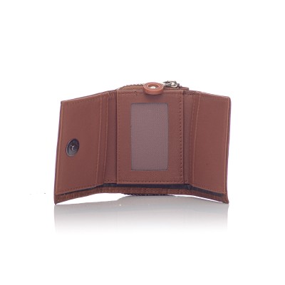 David Polo Γυναικείο Πορτοφόλι κλείσιμο με καπάκι Καφέ David Polo Γυναικείο Πορτοφόλι κλείσιμο με καπάκι Καφέ