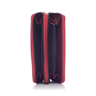 David Polo Γυναικείο Πορτοφόλι με δύο θήκες Κόκκινο David Polo Γυναικείο Πορτοφόλι με δύο θήκες Κόκκινο