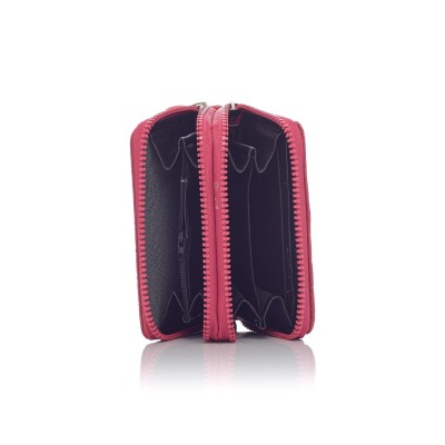 David Polo Γυναικείο Πορτοφόλι ύφασμα με σχέδιο κ΄ύκλους Κόκκινο David Polo Γυναικείο Πορτοφόλι ύφασμα με σχέδιο κ΄ύκλους Κόκκινο