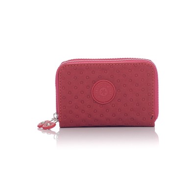 David Polo Γυναικείο Πορτοφόλι ύφασμα με σχέδιο κ΄ύκλους Κόκκινο David Polo Γυναικείο Πορτοφόλι ύφασμα με σχέδιο κ΄ύκλους Κόκκινο