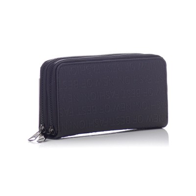 David Polo Γυναικείο Πορτοφόλι με δύο θήκες Μαύρο David Polo Γυναικείο Πορτοφόλι με δύο θήκες Μαύρο