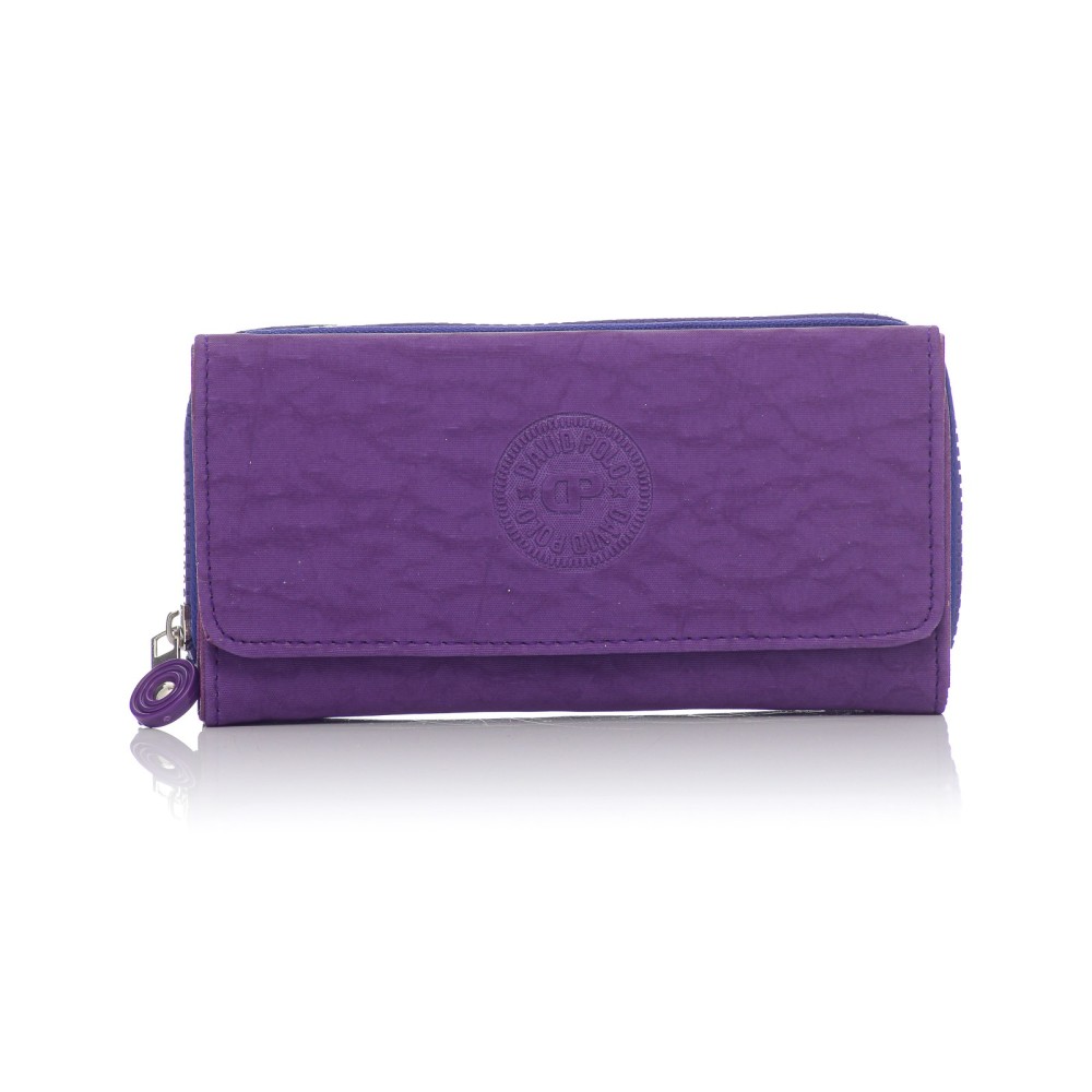 David Polo Γυναικείο Πορτοφόλι με δύο θήκες Μωβ DVP830-PURP David Polo Γυναικείο Πορτοφόλι με δύο θήκες Μωβ DVP830-PURP