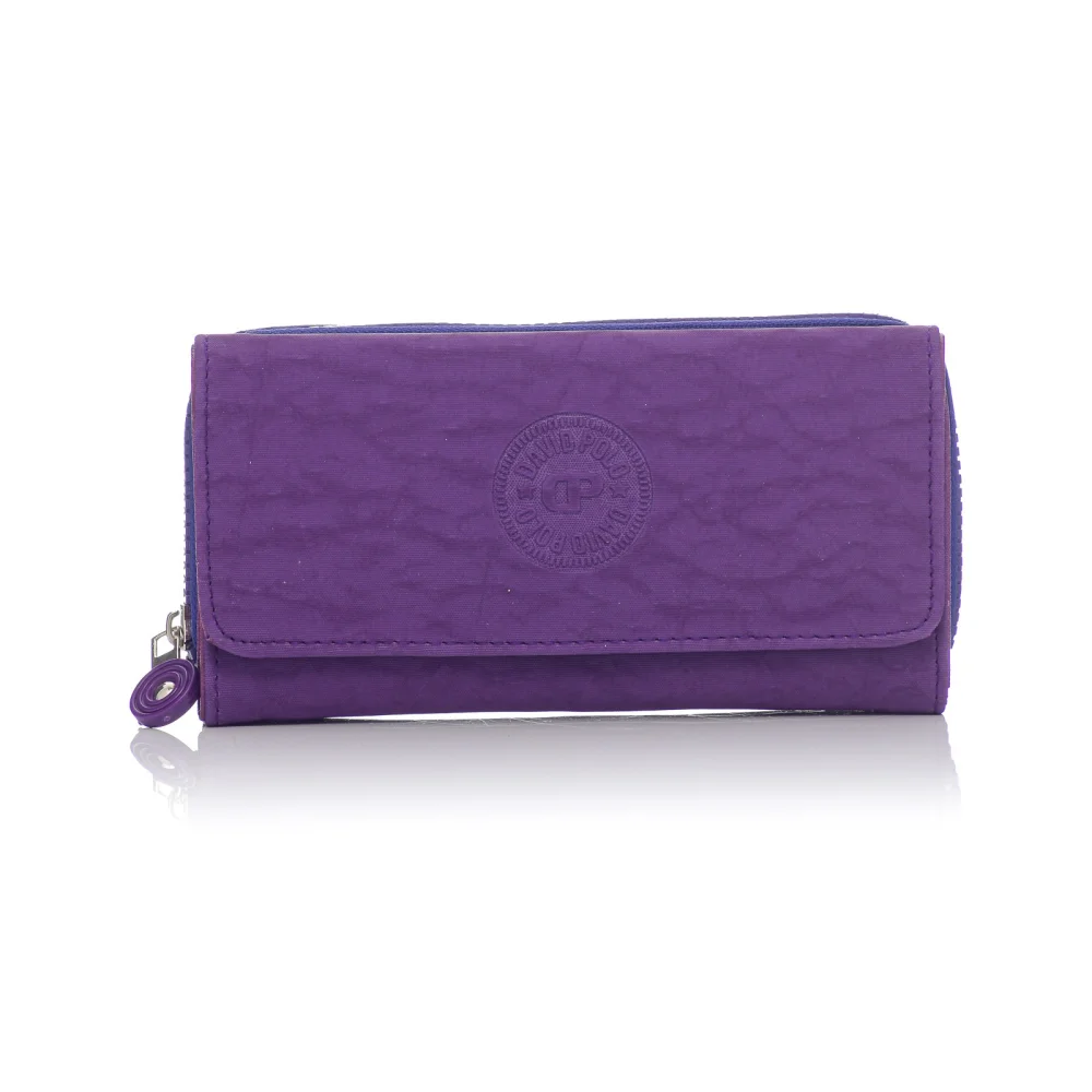 David Polo Γυναικείο Πορτοφόλι με δύο θήκες Μωβ DVP830-PURP David Polo Γυναικείο Πορτοφόλι με δύο θήκες Μωβ DVP830-PURP