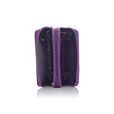 David Polo Γυναικείο Πορτοφόλι ύφασμα με σχέδιο κ΄ύκλους Μωβ David Polo Γυναικείο Πορτοφόλι ύφασμα με σχέδιο κ΄ύκλους Μωβ