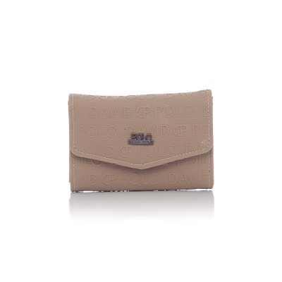 David Polo Γυναικείο Πορτοφόλι κλείσιμο τύπου φάκελος Μπεζ David Polo Γυναικείο Πορτοφόλι κλείσιμο τύπου φάκελος Μπεζ