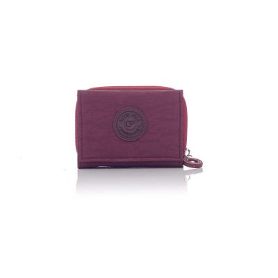 David Polo Γυναικείο Πορτοφόλι κλείσιμο με καπάκι Μπορντό David Polo Γυναικείο Πορτοφόλι κλείσιμο με καπάκι Μπορντό