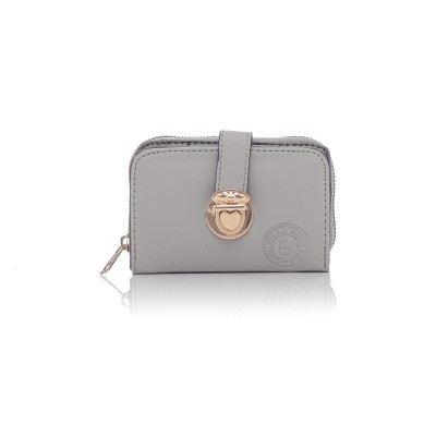 David Polo Γυναικείο Πορτοφόλι με χρυσά αξεσουάρ Ανοιχτό Γκρι David Polo Γυναικείο Πορτοφόλι με χρυσά αξεσουάρ Ανοιχτό Γκρι