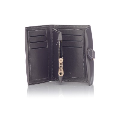 David Polo Γυναικείο Πορτοφόλι με συνθετικό δέρμα Γκρι David Polo Γυναικείο Πορτοφόλι με συνθετικό δέρμα Γκρι