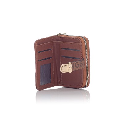 David Polo Γυναικείο Πορτοφόλι με δυο θήκες Καφέ David Polo Γυναικείο Πορτοφόλι με δυο θήκες Καφέ