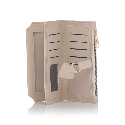 David Polo Γυναικείο Πορτοφόλι με λεπτομέρεια δερματίνης Κρεμ David Polo Γυναικείο Πορτοφόλι με λεπτομέρεια δερματίνης Κρεμ