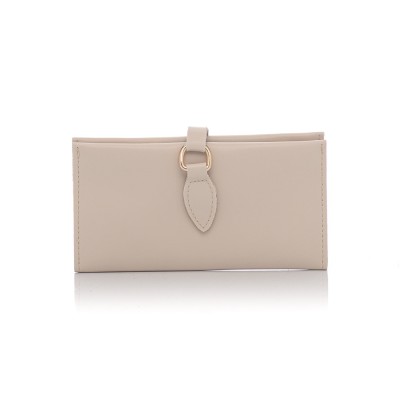 David Polo Γυναικείο Πορτοφόλι με χρυσό κρίκο στο κούμπωμα Κρεμ David Polo Γυναικείο Πορτοφόλι με χρυσό κρίκο στο κούμπωμα Κρεμ