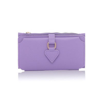 David Polo Γυναικείο Πορτοφόλι με λεπτομέρεια δερματίνης Λιλά David Polo Γυναικείο Πορτοφόλι με λεπτομέρεια δερματίνης Λιλά