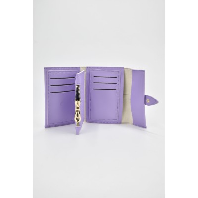 David Polo Γυναικείο Πορτοφόλι με συνθετικό δέρμα Λιλά David Polo Γυναικείο Πορτοφόλι με συνθετικό δέρμα Λιλά
