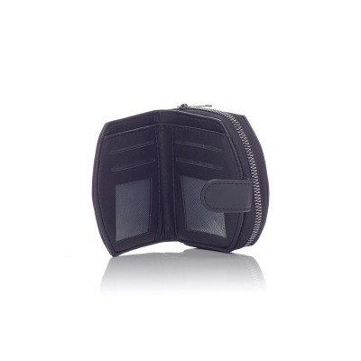 David Polo Γυναικείο Πορτοφόλι με ανάγλυφο διακοσμητικό λογότυπο Μαύρο David Polo Γυναικείο Πορτοφόλι με ανάγλυφο διακοσμητικό λογότυπο Μαύρο