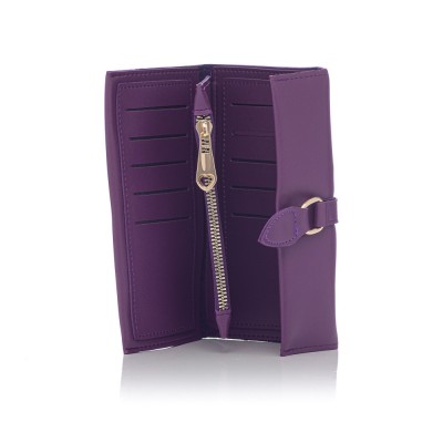 David Polo Γυναικείο Πορτοφόλι με μαγνητικό κούμπωμα Μωβ David Polo Γυναικείο Πορτοφόλι με μαγνητικό κούμπωμα Μωβ