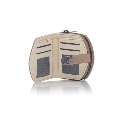 David Polo Γυναικείο Πορτοφόλι Ασημί αξεσουάρ Μπεζ David Polo Γυναικείο Πορτοφόλι Ασημί αξεσουάρ Μπεζ