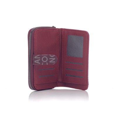 David Polo Γυναικείο Πορτοφόλι με μοτίβο γράμματα Μπορντό David Polo Γυναικείο Πορτοφόλι με μοτίβο γράμματα Μπορντό