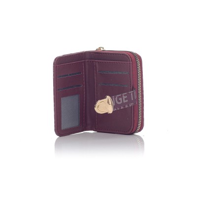 David Polo Γυναικείο Πορτοφόλι με δυο θήκες Μπορντό David Polo Γυναικείο Πορτοφόλι με δυο θήκες Μπορντό