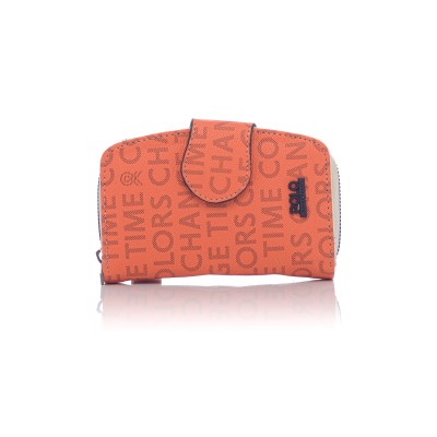 David Polo Γυναικείο Πορτοφόλι με εξωτερική θήκη Πορτοκαλί David Polo Γυναικείο Πορτοφόλι με εξωτερική θήκη Πορτοκαλί