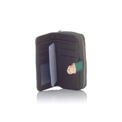 David Polo Γυναικείο Πορτοφόλι με χρυσά αξεσουάρ Πράσινο David Polo Γυναικείο Πορτοφόλι με χρυσά αξεσουάρ Πράσινο