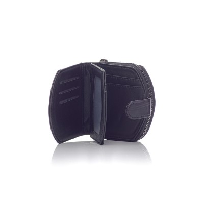 David Polo Γυναικείο Πορτοφόλι με ανάγλυφο διακοσμητικό λογότυπο Μαύρο David Polo Γυναικείο Πορτοφόλι με ανάγλυφο διακοσμητικό λογότυπο Μαύρο