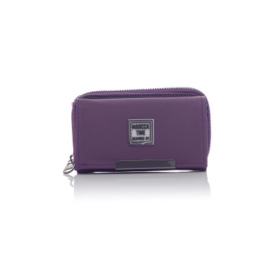 David Polo Γυναικείο Πορτοφόλι μεταλλική λεπτομέρεια στο κλείσιμο Μωβ David Polo Γυναικείο Πορτοφόλι μεταλλική λεπτομέρεια στο κλείσιμο Μωβ