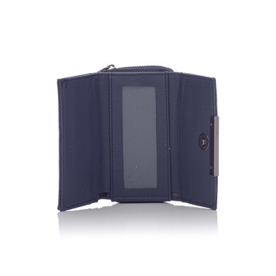 David Polo Γυναικείο Πορτοφόλι μεταλλική λεπτομέρεια στο κλείσιμο Μπλε David Polo Γυναικείο Πορτοφόλι μεταλλική λεπτομέρεια στο κλείσιμο Μπλε