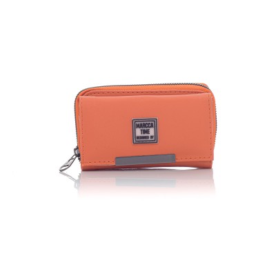 David Polo Γυναικείο Πορτοφόλι μεταλλική λεπτομέρεια στο κλείσιμο Πορτοκαλί David Polo Γυναικείο Πορτοφόλι μεταλλική λεπτομέρεια στο κλείσιμο Πορτοκαλί