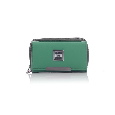 David Polo Γυναικείο Πορτοφόλι μεταλλική λεπτομέρεια στο κλείσιμο Πράσινο David Polo Γυναικείο Πορτοφόλι μεταλλική λεπτομέρεια στο κλείσιμο Πράσινο