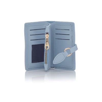 David Polo Γυναικείο Πορτοφόλι & Θήκη κάρτες με δυο θήκες Γαλάζιο David Polo Γυναικείο Πορτοφόλι & Θήκη κάρτες με δυο θήκες Γαλάζιο