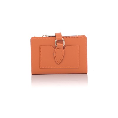 David Polo Γυναικείο Πορτοφόλι & Θήκη κάρτες με δυο θήκες Πορτοκαλί David Polo Γυναικείο Πορτοφόλι & Θήκη κάρτες με δυο θήκες Πορτοκαλί