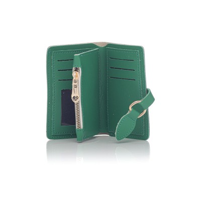 David Polo Γυναικείο Πορτοφόλι & Θήκη κάρτες με δυο θήκες Πράσινο David Polo Γυναικείο Πορτοφόλι & Θήκη κάρτες με δυο θήκες Πράσινο