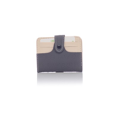 David Polo Γυναικείο Πορτοφόλι με μαύρο κούμπωμα Φουμέ David Polo Γυναικείο Πορτοφόλι με μαύρο κούμπωμα Φουμέ