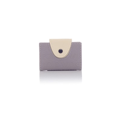 David Polo Γυναικείο Πορτοφόλι με ανάγλυφα γράμματα Γκρι David Polo Γυναικείο Πορτοφόλι με ανάγλυφα γράμματα Γκρι