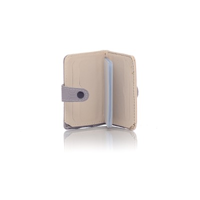 David Polo Γυναικείο Πορτοφόλι με μαύρο κούμπωμα Γκρι David Polo Γυναικείο Πορτοφόλι με μαύρο κούμπωμα Γκρι