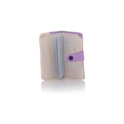 David Polo Γυναικείο Πορτοφόλι με μαύρο κούμπωμα Μωβ David Polo Γυναικείο Πορτοφόλι με μαύρο κούμπωμα Μωβ