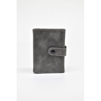 David Polo Unisex Πορτοφόλι & Θήκη Κάρτας με εξωτερικό κούμπωμα Φουμέ David Polo Unisex Πορτοφόλι & Θήκη Κάρτας με εξωτερικό κούμπωμα Φουμέ