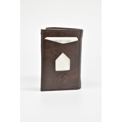 David Polo Unisex Πορτοφόλι & Θήκη Κάρτας με εσωτερικό κούμπωμα Καφέ David Polo Unisex Πορτοφόλι & Θήκη Κάρτας με εσωτερικό κούμπωμα Καφέ