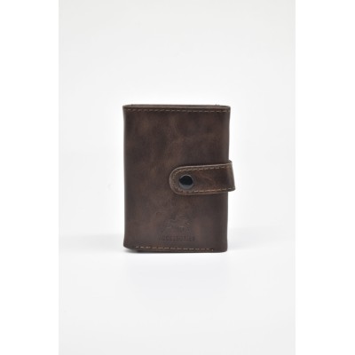 David Polo Unisex Πορτοφόλι & Θήκη Κάρτας με εξωτερικό κούμπωμα καφέ David Polo Unisex Πορτοφόλι & Θήκη Κάρτας με εξωτερικό κούμπωμα καφέ