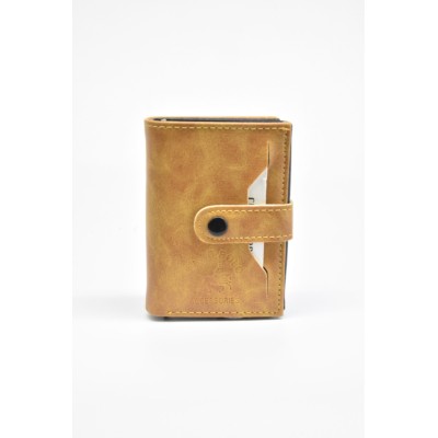 David Polo Unisex Πορτοφόλι & Θήκη Κάρτας με εξωτερικό κούμπωμα Μουσταρδί David Polo Unisex Πορτοφόλι & Θήκη Κάρτας με εξωτερικό κούμπωμα Μουσταρδί